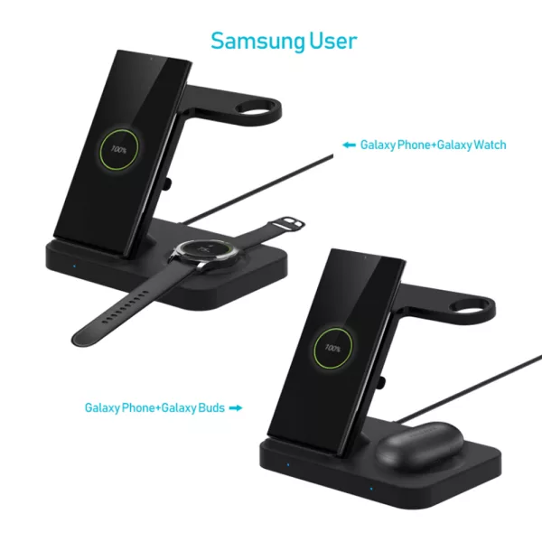 3-in-1 Qi Enabled Wireless Charging Station for Samsung and Apple Devices_6