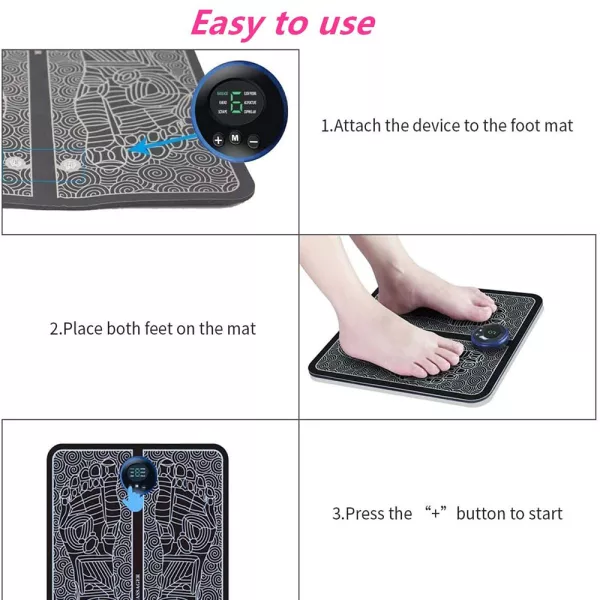 USB Rechargeable Foot Cushion and Massager with LCD Gear Display_8