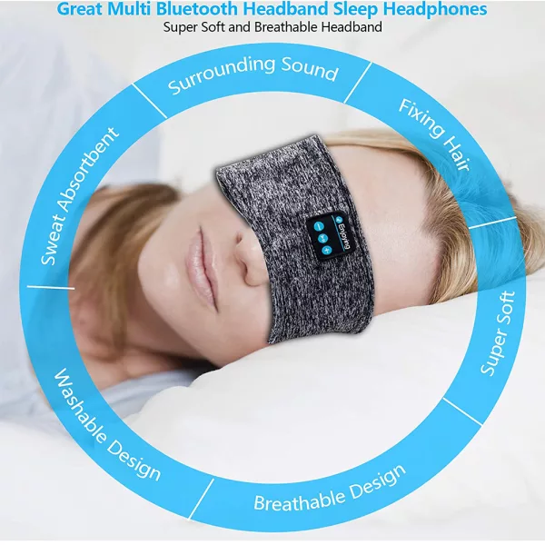 Wireless Musical Sleeping Exercising Headband- USB Charging_8