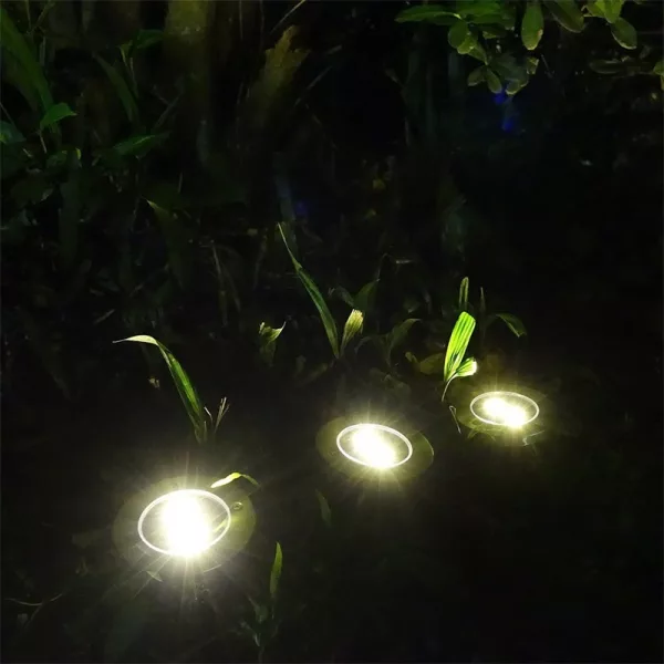 Pack of 4 Solar Powered LED Outdoor Solar Garden Ground Lights_7