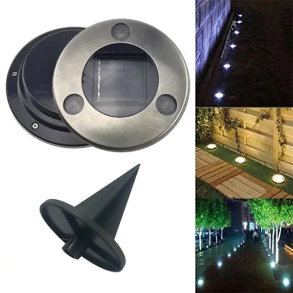 Pack of 4 Solar Powered LED Outdoor Solar Garden Ground Lights_8