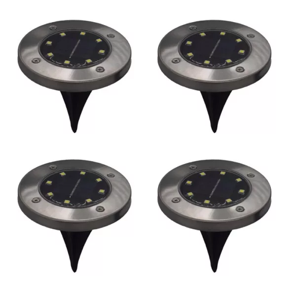 Pack of 4 Solar Powered LED Outdoor Solar Garden Ground Lights_0