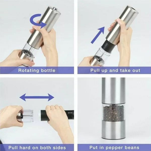 Electric Pepper Grinder Spice Mill and Grinder- Battery Operated_4