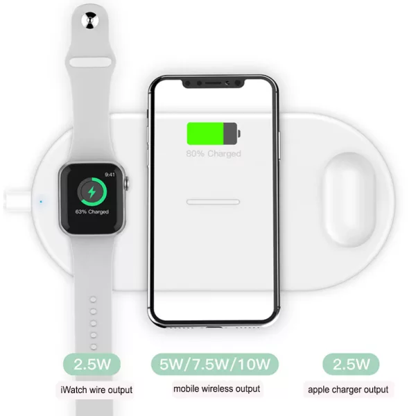 3-in-1 Wireless Charger for QI Devices- USB Interface_6