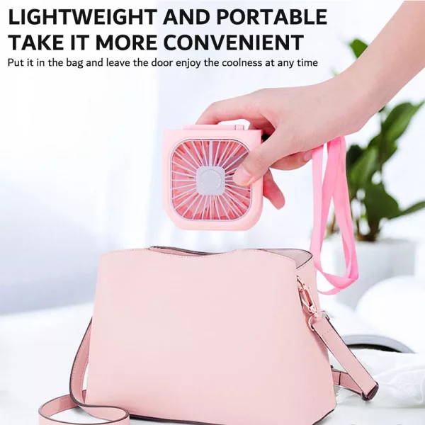 3 Speed Foldable USB Rechargeable Handheld Fan_8