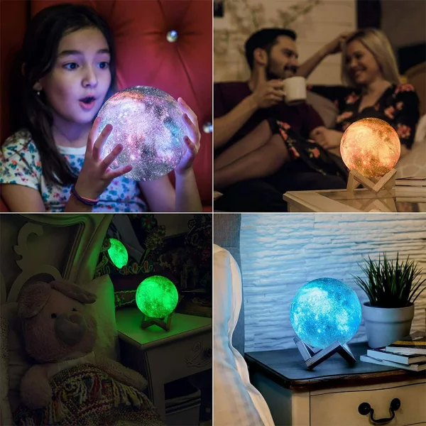 Moon Light Starry Sky Night Lamp for Children’s Bedroom- USB Powered_8