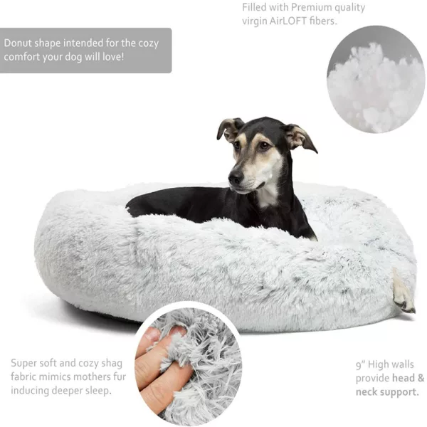 Machine Washable Calming Donut Cat and Dog Pet Bed_7