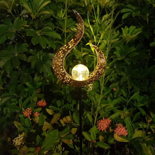 1 Pc Garden Décor Outdoor Solar Powered Hollow Flame Light_3