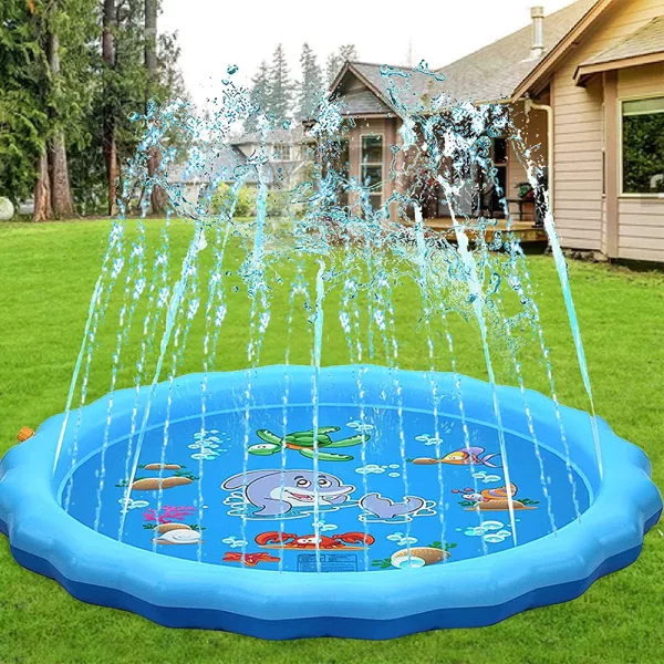 Durable Outdoor Inflatable Sprinkler Water Mat for Kids_3