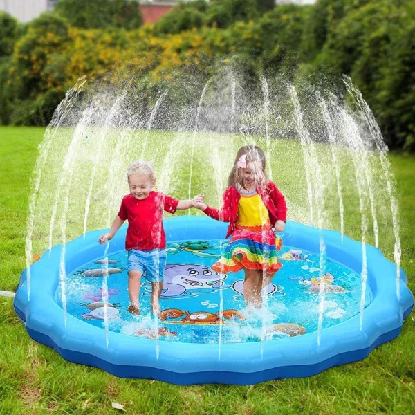 Durable Outdoor Inflatable Sprinkler Water Mat for Kids_4