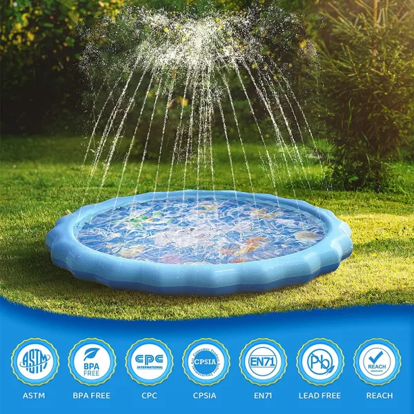 Durable Outdoor Inflatable Sprinkler Water Mat for Kids_6