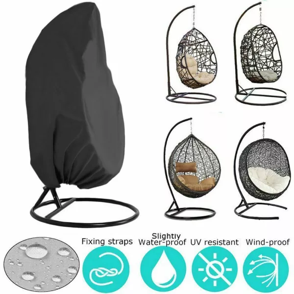 Polyester Fabric Hanging Rattan Egg Chair Protection Cover_5