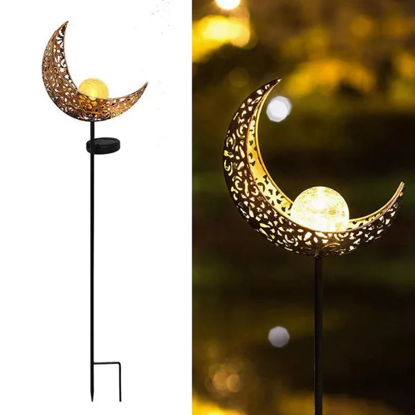 Crescent Hollow Half Moon Solar Powered Stake Lights_1