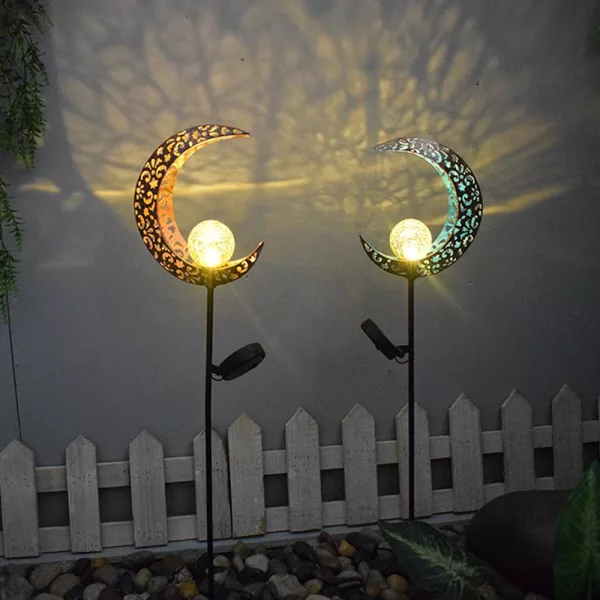 Crescent Hollow Half Moon Solar Powered Stake Lights_5