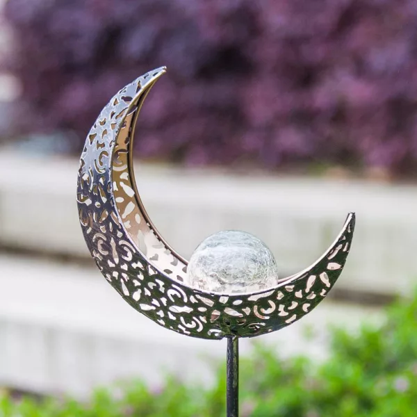 Crescent Hollow Half Moon Solar Powered Stake Lights_9