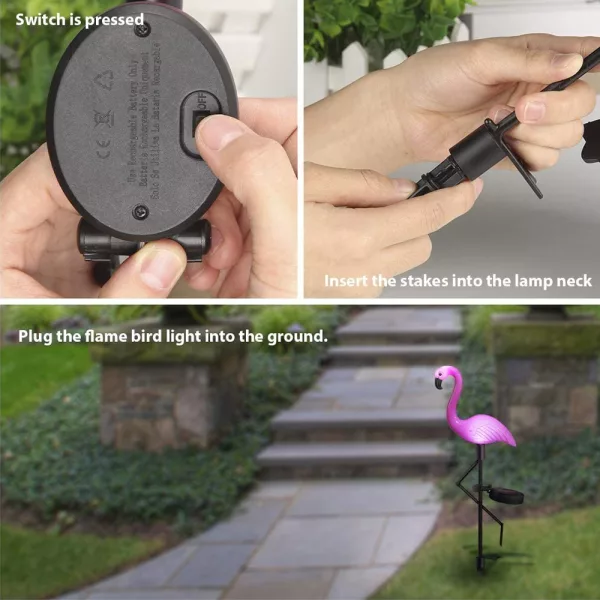 Flamingo Garden LED Stake Solar Powered Decorative Light_5