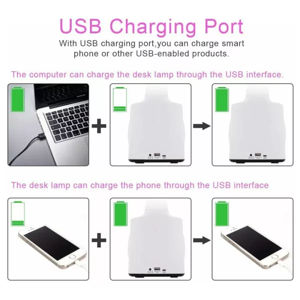 Multifunctional LED Dimmable Desk Lamp with Charging Port- USB Powered_6