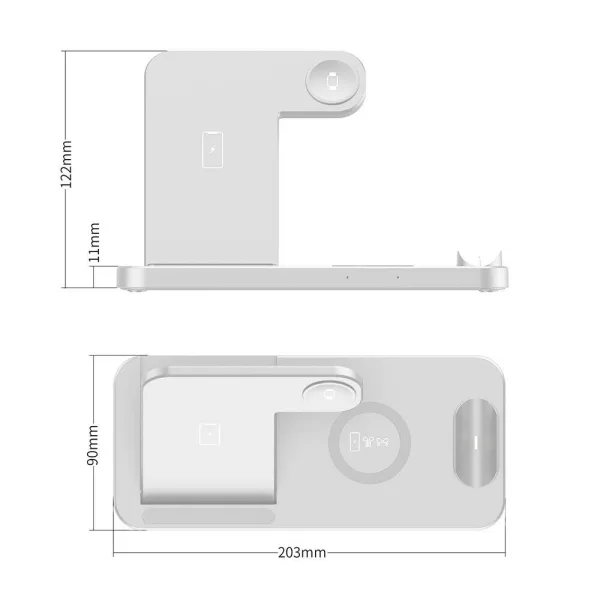 4-in-1 Wireless Fast Charging Station for QI Devices- USB Powered_5