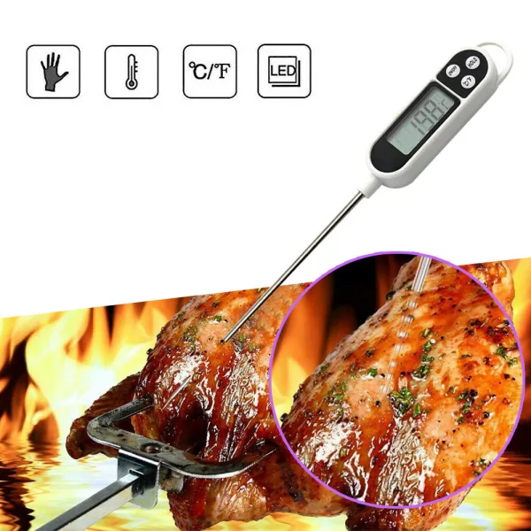 Instant Read Display Digital Food Meat Thermometer- Battery Powered_4