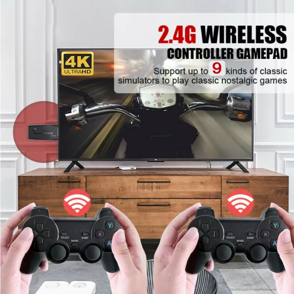 HD HDMI Wireless Family Mini Retro Gaming Console- Battery Powered_7