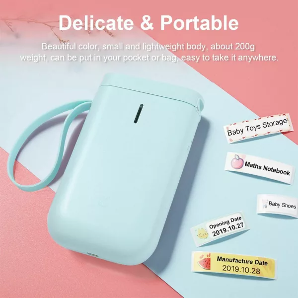 D11 Portable Wireless Thermal Inkless Bluetooth Label Printer- USB Charging_8