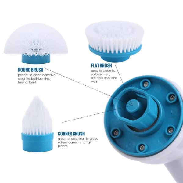 Cordless Turbo Power Electric Spin Scrubber- AU, EU, UK, US Plug_6