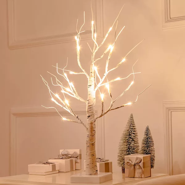 LED Illuminated Birch Tree for Home and Holiday Decoration- USB Charging_3