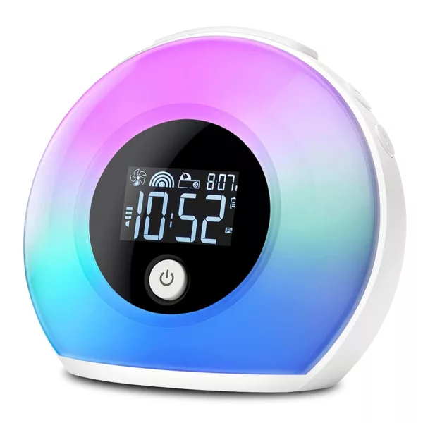 Wireless LED Night Lamp Alarm Clock and Bluetooth Speaker- USB Charging_1