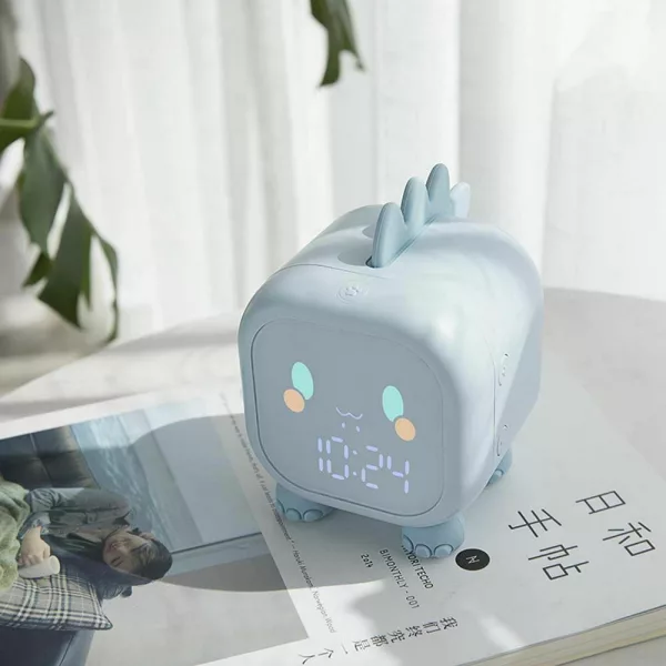 Sleep Training Digital Kid’s Dinosaur USB Rechargeable Alarm Clock_5