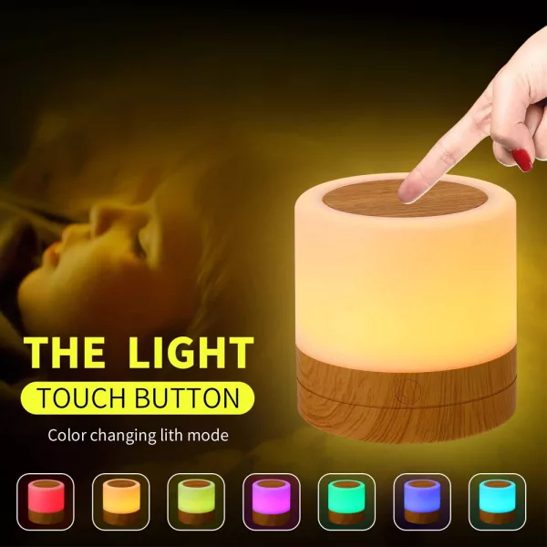 USB Charging Portable Remote Controlled Touch Lamp Night Light_8