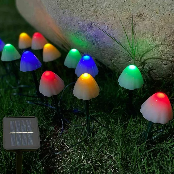 Solar Powered Mushroom LED Garden Decoration Fairy Lights_8