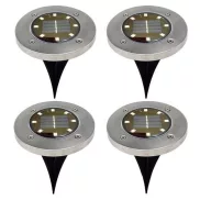 Pack of 4 Solar Powered LED Outdoor Solar Ground Lights_0