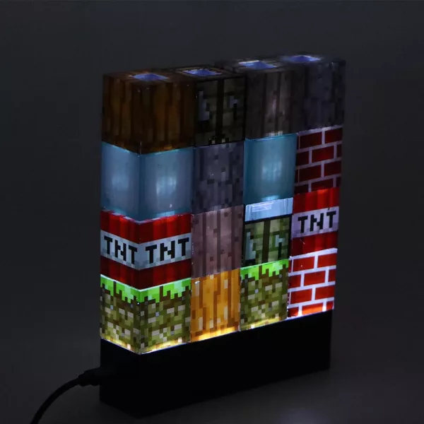 16 pcs Stackable Minecraft Toy USB Building Block Lamps_2