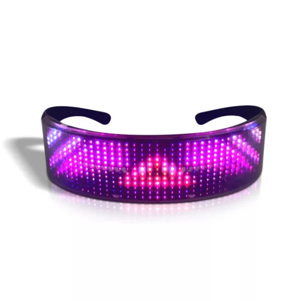 USB Rechargeable LED Luminous Eye Glasses Electronic Visor_0