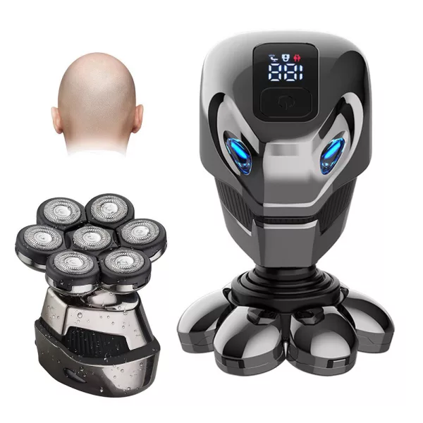 USB Rechargeable 7 Head Electric Shaver with LED Display_3