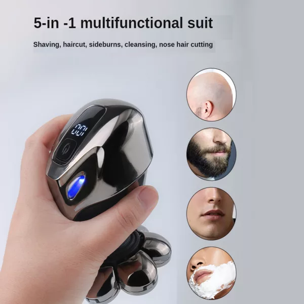 USB Rechargeable 7 Head Electric Shaver with LED Display_5