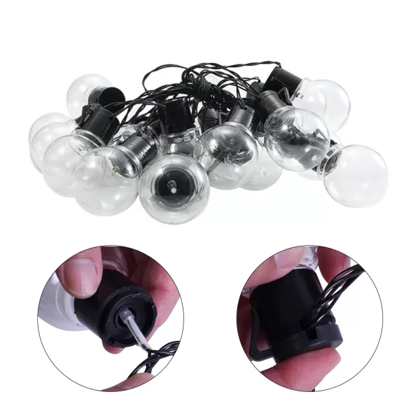 LED Outdoor Garden Solar Powered String Lights Plug-in LED Balls_2