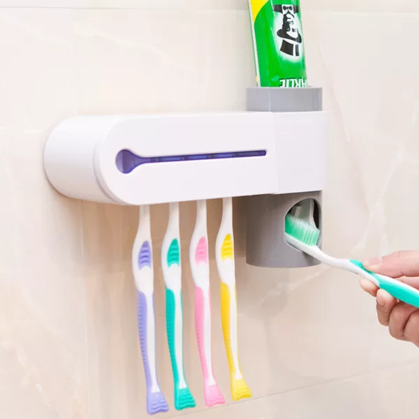 Antibacterial disinfection UV toothbrush holder- USB Charging_2