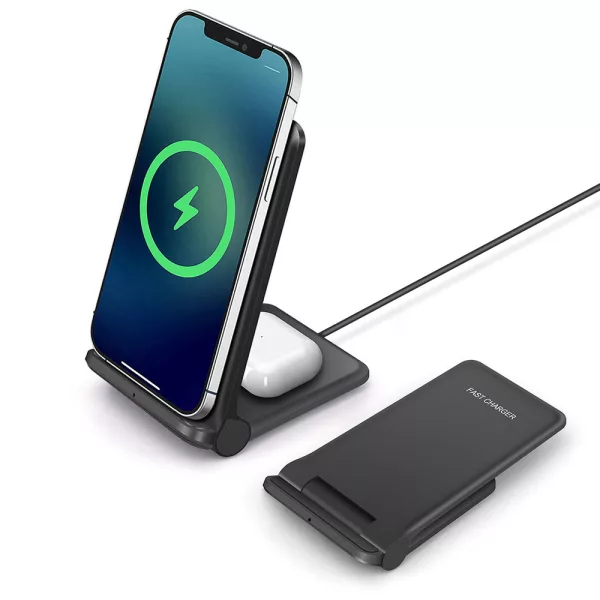 Vertical Folding 2-in-1 Wireless Phone Charger QI Devices- Type C_5