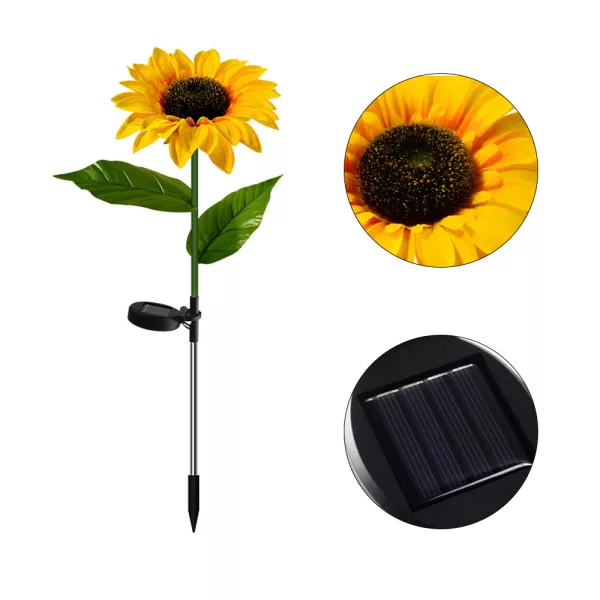 Solar Powered Sunflower Garden Lawn Light Decorations_2