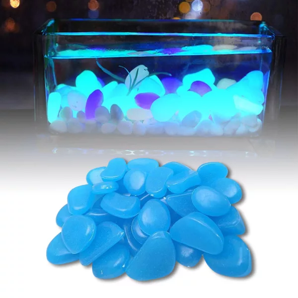 Solar Powered Glow in the Dark Garden Pebbles Garden Décor_0