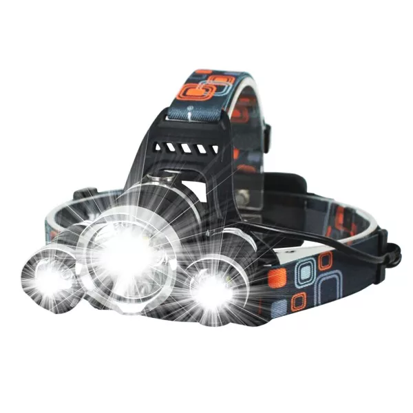 USB Charging LED 3 Lights Headlamp Wide Range Head Torch_1