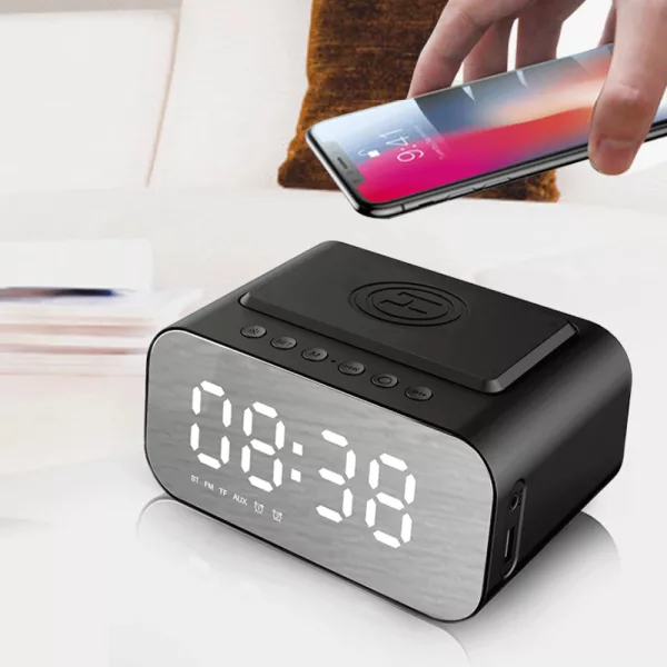 3-in-1 Wireless Bluetooth Speaker, Charger, and Alarm Clock- USB Power Supply_8