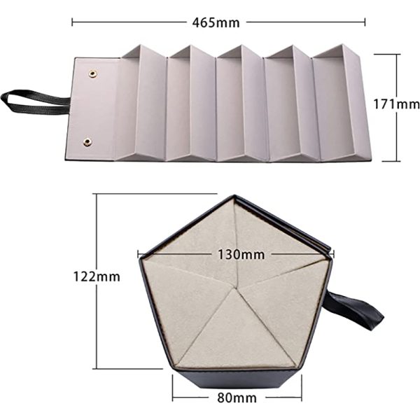 Foldable Sunglasses Organizer Case with 5 Slots Travel Glasses Box_6