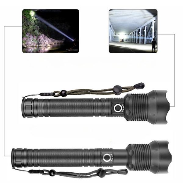 Super Bright Waterproof LED Flashlight 90000 High Lumens - USB Rechargeable_5