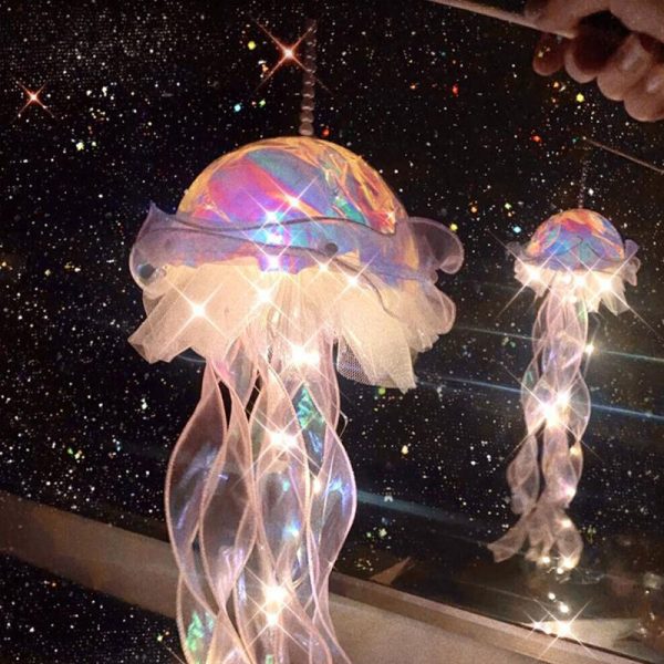 Hanging Jellyfish LED Decorative Lamp DIY Party Backdrop Decor_8