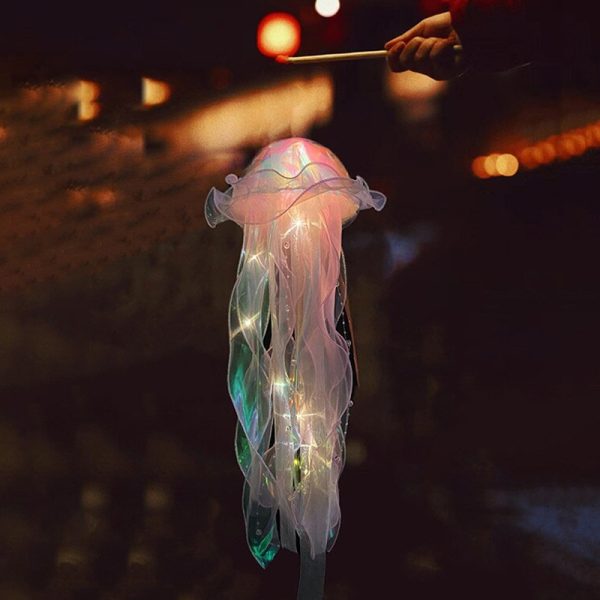 Hanging Jellyfish LED Decorative Lamp DIY Party Backdrop Decor_4