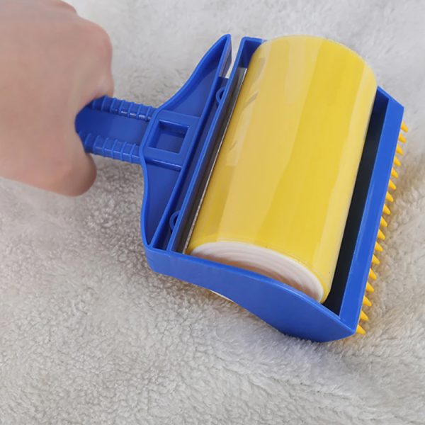 Reusable Sticky Washable Pet Lint Dust Roller Brush_4