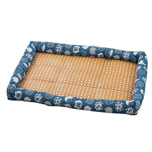 Anti-Scratch Non-Slip Washable Mattress Summer Rattan Pet Cooling Mat_1