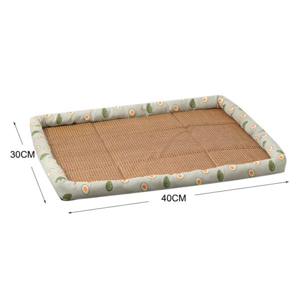 Anti-Scratch Non-Slip Washable Mattress Summer Rattan Pet Cooling Mat_5